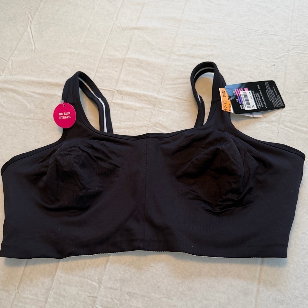 NWT Bali Women’s Underwire Minimizer Sports Bra - Black